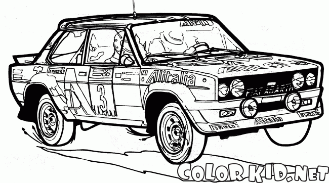 Desenhos de Carros de Corrida para colorir - Páginas para