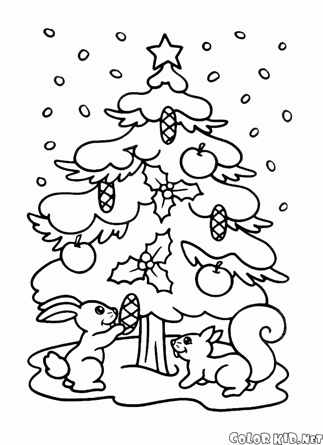 Árvore e esquilos Natal