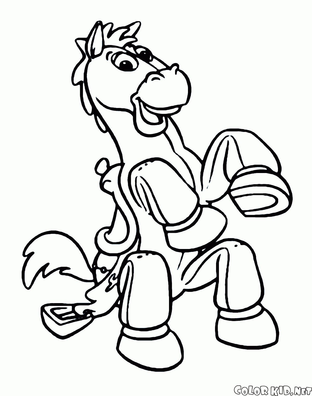 Coloring page - Banhando o cavalo