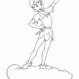 Peter Pan em uma nuvem