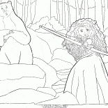 Merida com um arco em suas mãos