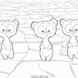 The triplets have become bear cubs
