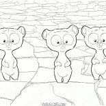 Os trigêmeos tornaram-se filhotes de urso