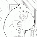 Amigos Baymax e Hiro