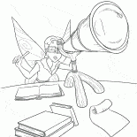 Scribble e seu telescópio