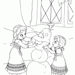 Elsa e Anna como uma criança