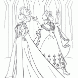 Elsa e Anna no castelo
