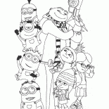 Gru, minions e meninas