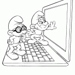Brainy Smurf e Papai Smurf