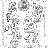 Pôneis minúsculos em um grupo