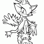 Desenho de Miles Tails Prower de Sonic 2 - O Filme para colorir