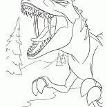 Rugido alto do dinossauro