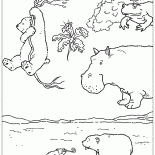 Urso Lars e videiras