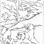 Relâmpago atinge a árvore