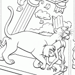 Bagheera ajuda Mowgli