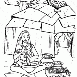 Pocahontas é cozinhar