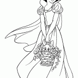 Branca de Neve com uma cesta