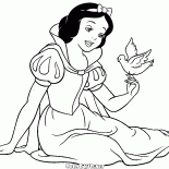 Branca de Neve e um pássaro