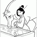 Mulan e pônei fiel