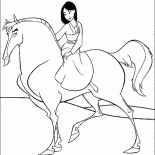 Mulan em um cavalo