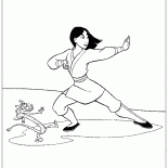 Dragão treina Mulan