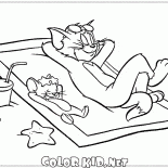 Tom e Jerry na praia