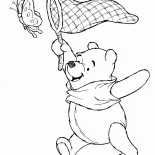 Winnie pega borboleta