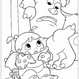 A menina está com medo