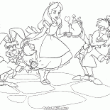 Hare, Alice e do Hatter