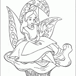 Alice sobre os cogumelos