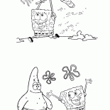 Bob Esponja e Patrick à espreita