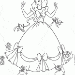 Cinderella em um vestido bonito