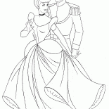 Cinderela eo príncipe no baile