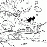 Pedra cair de uma montanha