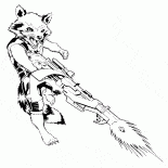 O míssil com uma arma a laser