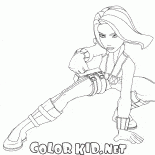 Gamora em treinamento