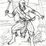 Pirata com um machado