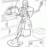 Robô de limpeza em casa