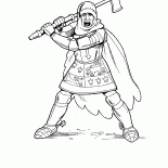 Cavaleiro com machado