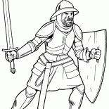 Cavaleiro na armadura de luz