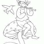Elf tocando flauta