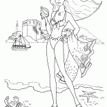 Menina na praia