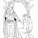 Reunião do príncipe e da princesa