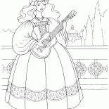 Princesa com uma guitarra