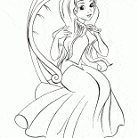 Princesa escovar os cabelos