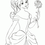 Princesa prende uma rosa