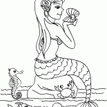 Sereia com uma pérola