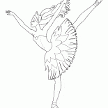 Bailarina e movimento difícil