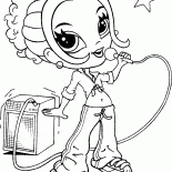 Menina canta karaoke