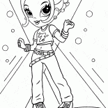 Dança da menina à moda